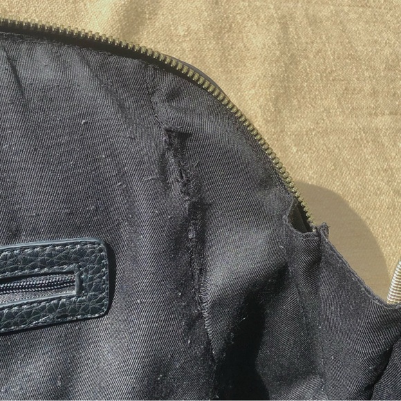 Kenzie Bag Black Tote Shoulder Gold-Tone Faux Leather Strap Medium Crossbody - Picture 12 of 16